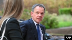 Caspar Veldkamp, ministrul de Externe al Olandei, la Bruxelles, pe 14 iulie 2025.