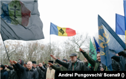 Imagine de la comemorarea liderului legionar Corneliu Zelea Codreanu, care a avut loc pe 30 noiembrie 2024 la Tâncăbești, lângă București