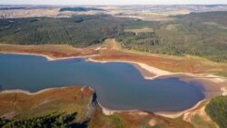 Обміліле Сімферопольське водосховище, серпень 2020 року