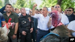 Vladimir Plahotniuc, la o demonstrație la Chișinău, înainte să fugă din R. Moldova în iunie 2019