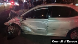 Жол кырсыгына кабылган автоунаа.