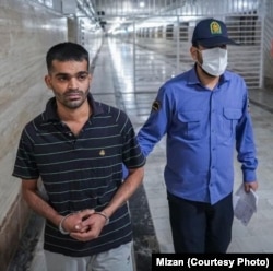 A photo released by the judiciary on the day of Mohammad Amin Mahdavi Shayesteh's execution.