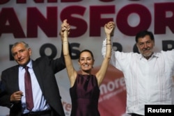 Bivša gradonačelnica grada Meksiko Klaudija Šajnbaum posle dobijanja predsedničke nominacije ispred partije Morena, 6. septembar 2023.