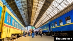 Lviv. Demiryol vokzalı