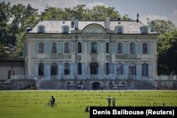 Vila La Grange, situată în Eaux-Vives, înaintea summit-ului din 16 iunie dintre președintele american Joe Biden și președintele rus Vladimir Putin - Geneva, 4 iunie 2021