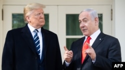 Presidenti i Shteteve të Bashkuara, Donald Trump, dhe kryeministri i Izraelit, Benjamin Netanyahu.