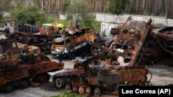 Украинанын аймагында талкаланган Орусиянын техникалары.