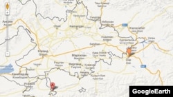 Кыргыз-өзбек чек арасынын картасы. 