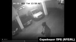 Част от запис от камерите в гаража на "ЕМКО", заснети в деня на опита за убийство на Емилиян Гебрев