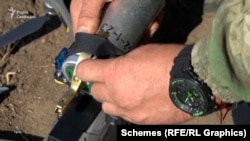 ყუმბარა რუსეთის ეროვნული გვარდიის პრესსამსახურის მიერ გამოქვეყნებულ ვიდეოში