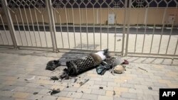 بقایای موشک رهگیری و ساقط‌شده ایران در قطر