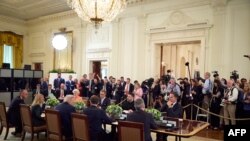 Întrunirea liderilor europeni, a șefului NATO și a președintelui ucrainean Volodimir Zelenski la Casa Albă cu Donald Trump - 18 august 2025