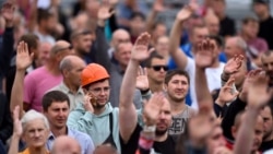 Мітынг шахцёраў-страйкоўцаў у Салігорску 19 жніўня