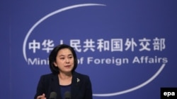 Кытайдын тышкы иштер министрлигинин маалымат катчысы Хуа Чуньин.