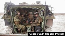 Militari americani veniți în România, în cadrul unui exercițiu bilateral la Capul Midia.