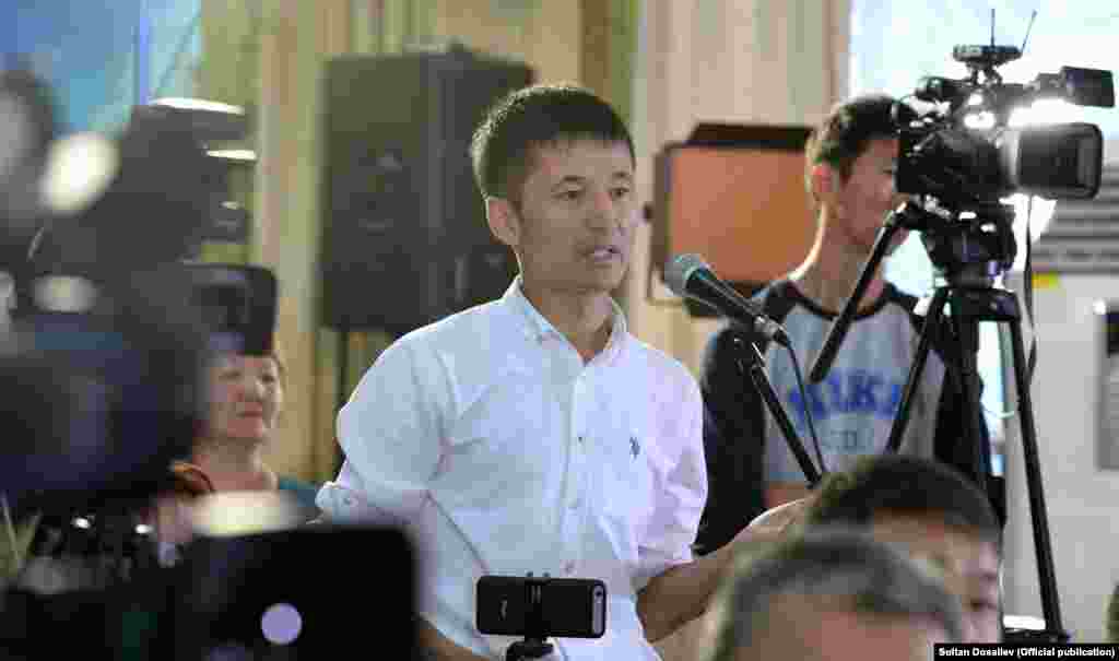 Улан Эгизбаев президенттин маалымат жыйынында. 1-август, 2016-жыл.