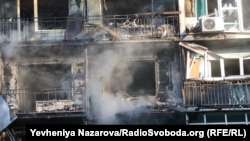 Clădire distrusă de un atac rusesc asupra Zaporojiei. 28 septembrie 2025.