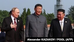 Владимир Путин, Си Дзинпин и Ким Чен-ун в Пекин, 3 септември 2025 г.