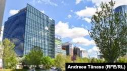 Clădiri de birouri în zona Pipera din București, România, zona în care sunt concentrați majoritatea salariaților din domeniul IT.