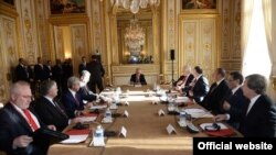Франция – Встреча президентов Армении и Азербайджана с сопредседателями Минской группы ОБСЕ, Париж, 27 октября 2014 г.