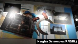 Фрагмент оформления стены за барной стойкой, «Асанбай-центр».