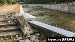 Реконструкция набережной Салгира, Симферополь, сентябрь 2019 года