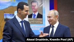 Cириянын президенти Башар Асад Орусиянын лидери Владимир Путин менен, 7-январь, 2020-жыл