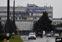 O imagine a centralei nucleare Zaporijia, controlată de Rusia, din sudul Ucrainei, pe 14 iunie 2023.