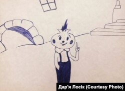 A drawing by Ihar Losik, sent from prison in the summer of 2021