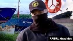 Фотоколлаж: оперативный сотрудник СБУ и суда «теневого» флота РФ