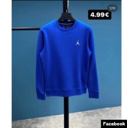 Një bluzë e porositur nga Arbeni në një dyqan online në Kosovë.