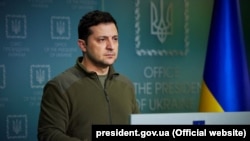 Украинскиот претседател Володимир Зеленски на прес конференција во Киев