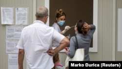 Testiranje na korona virus u Beogradu. 