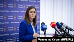 Veronica Dragalin la ultima conferință de presă susținută în calitatea de procuror-șef al Procuraturii Anticorupție.