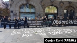 Protestna akcija Žena u crnom u centru Beograda