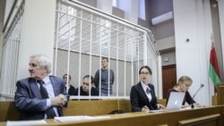 Суд над аўтарамі расейскага сайту Regnum. На лаве падсудных грамадзяне Беларусі Юры Паўлавец, Дзьмітры Алімкін і Сяргей Шыптэнка