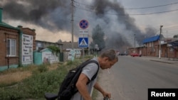 A regional official said at least two people were killed and seven wounded in Slovyansk as a result of the shelling on July 5.