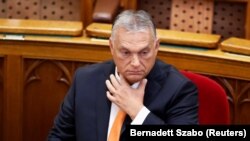 Premijer Viktor Orban u mađarskom parlamentu 20. septembra 2021.