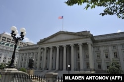 Clădirea Trezoreriei SUA, instituție care gestionează sancțiunile internaționale.