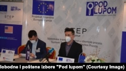 Pres-konferencija Koalicije "Pod lupom" u Travniku nakon izbora u Travniku i Foči-Ustikolini (11. april)