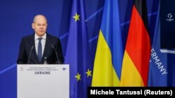 Канцлер Німеччини Олаф Шольц під час Міжнародної експертної конференції з питань відновлення, реконструкції та модернізації України. Берлін, 25 жовтня. 2022 року, ілюстративне фото