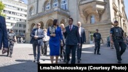 Сьвятлана Ціханоўская і Ксаўе Бэтэль