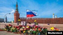 Место убийства Бориса Немцова на Большом Москворецком мосту