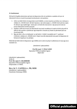 Konkluzionet e raportit nga Zvicra për vdekjen e Astrit Deharit