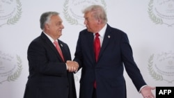 Orbán Viktor és Donald Trump Sharm el-Sheikh-ben 2025. október 13-án
