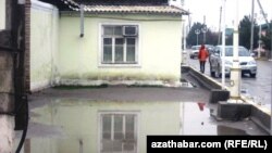Güýçli ýagynyň netijesi. Türkmenistan (Arhiw suraty) 