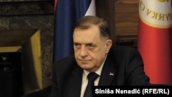 Nestabilnost državnih institucija mogla bi se produbiti 26. februara, za kad je najavljeno izricanje prvostepene presude Miloradu Dodiku (na fotografiji, 14. februara 2025.)