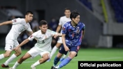 Жапония менен Кыргызстандын футбол боюнча улуттук курама командаларынын беттеши. 15.06.2021-ж. Жапония.