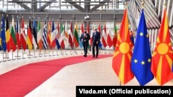 Премиерот Зоран Заев во посета на Брисел. 