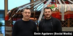 Садыр Жапаров менен Эмин Агаларов. 5-апрель, 2025-жыл. Бишкек, Кыргызстан.